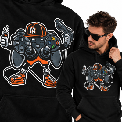 BLUZA Z KAPTUREM ANIMOWANA LET`S PLAY 2